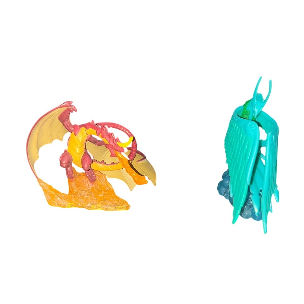 Bakugan Dragonoid and Aquos Dragon Mini Figures Set S/S/B 080825PA6 Red Teal